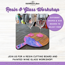 04.24.2025(7pm) - Resin Cutting Board and Painted Wine Glass